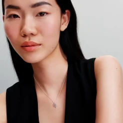 Polarstern Kette für Damen aus 925er Silber, Zirkonia 393600C01