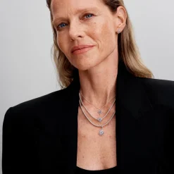 Polarstern Kette für Damen aus 925er Silber, Zirkonia 393600C01