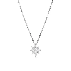 Polarstern Kette für Damen aus 925er Silber, Zirkonia 393600C01