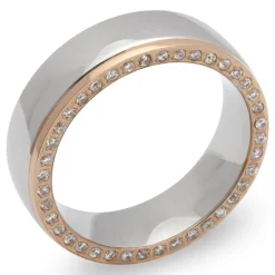 Polierter Edelstahlring mit Lasergravur R9179czlge