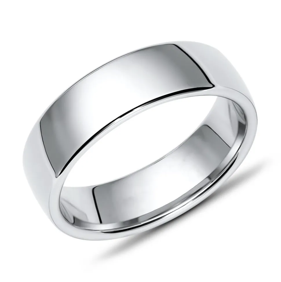 Polierter Vivo 925 Silber Herrenring 6mm breit R8552SL