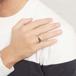 Polierter Vivo 925 Silber Herrenring 6mm breit R8552SL