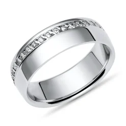 Polierter Vivo Damenring 925 Silber Zirkonia R8552czSL