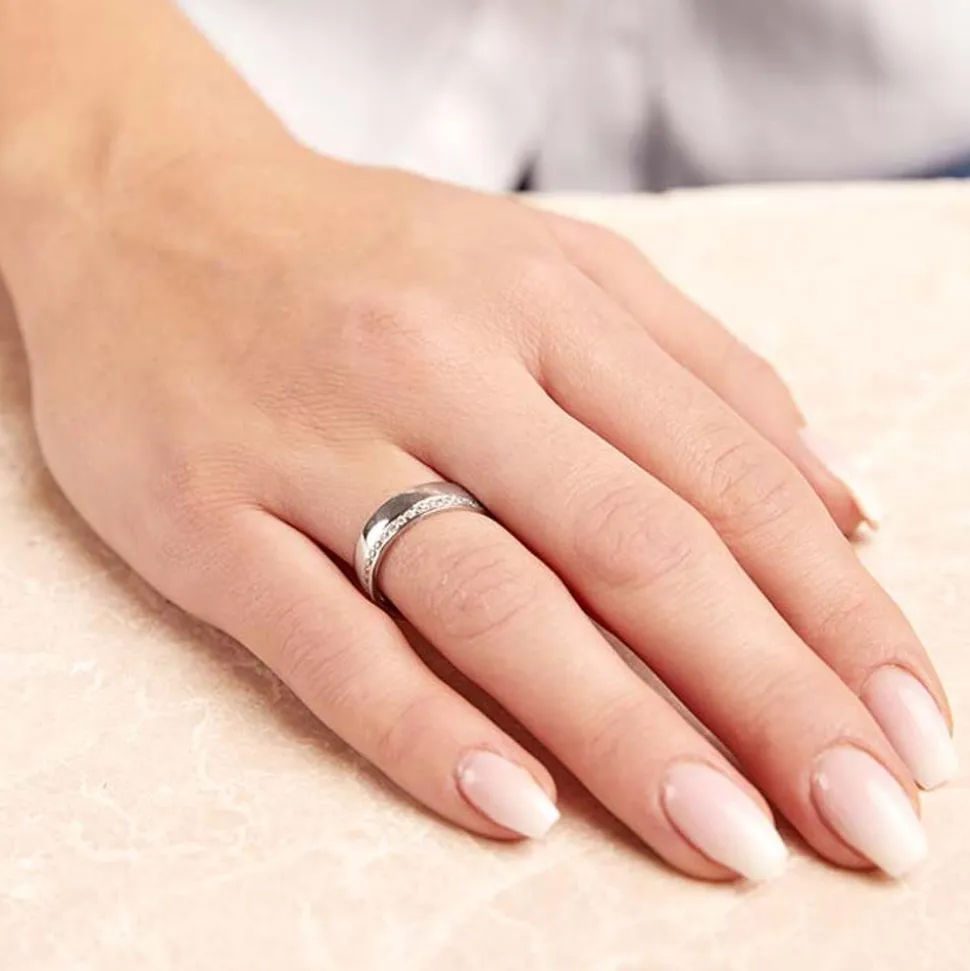 Polierter Vivo Damenring 925 Silber Zirkonia R8552czSL