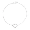 Poliertes 925 Silberarmband mit Herzanhänger SB0134