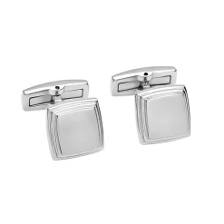 Quadratische Manschettenknöpfe Edelstahl QC0075SL