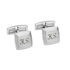 Quadratische Manschettenknöpfe Edelstahl QC0075SL