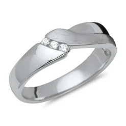 Rhodinierter 925 Silberring mit Zirkonia SR0150SL