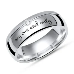 Ring 925 Silber Zirkonia inkl. Lasergravur R8502czlge