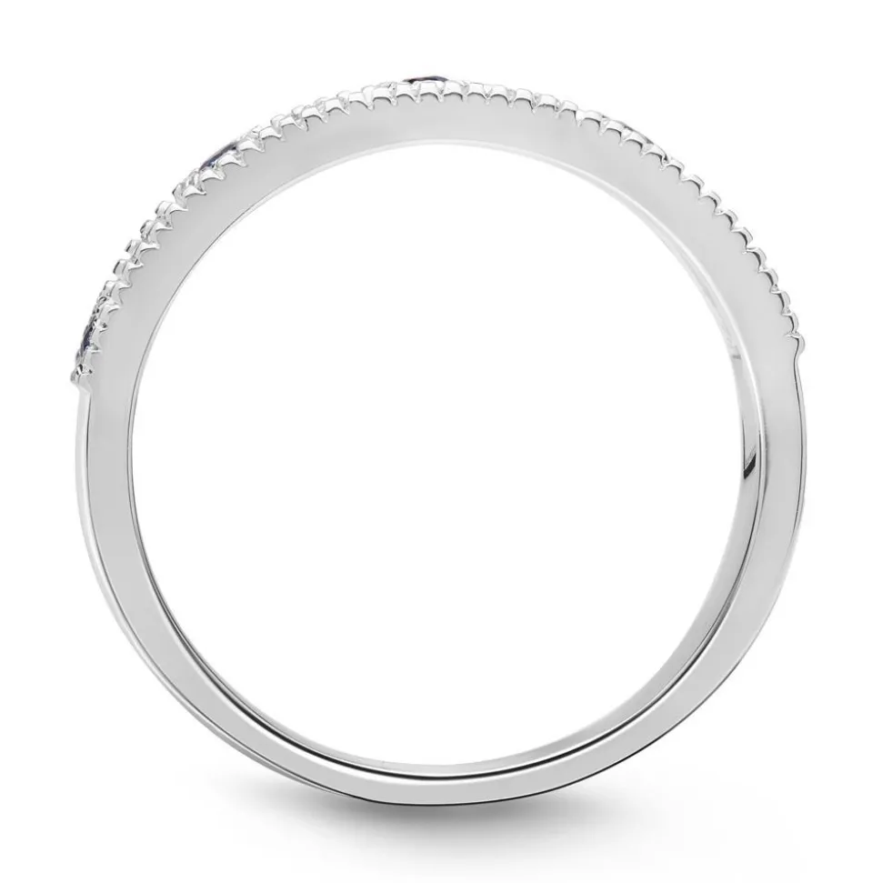 Ring 585 Weißgold Diamanten 0,030 ct. Saphire 0,188 ct. DR0250SL