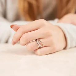 Ring aus 925er Silber Bicolor mit Zirkonia SR0393SL