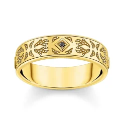 Ring aus 925er Silber, Zirkonia, gold, gravierbar TR2455-414-39