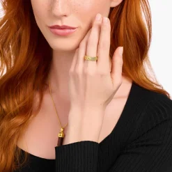 Ring aus 925er Silber, Zirkonia, gold, gravierbar TR2455-414-39