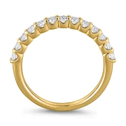 Ring aus Gelbgold mit lab grown Diamanten, gravierbar BDR0081LG-GSL