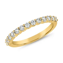 Ring aus Gelbgold mit lab grown Diamanten, gravierbar BDR0081LG-GSL