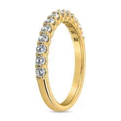 Ring aus Gelbgold mit lab grown Diamanten, gravierbar BDR0081LG-GSL