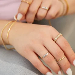 Ring aus 14-karätigem Gold ER0005-14KYSL