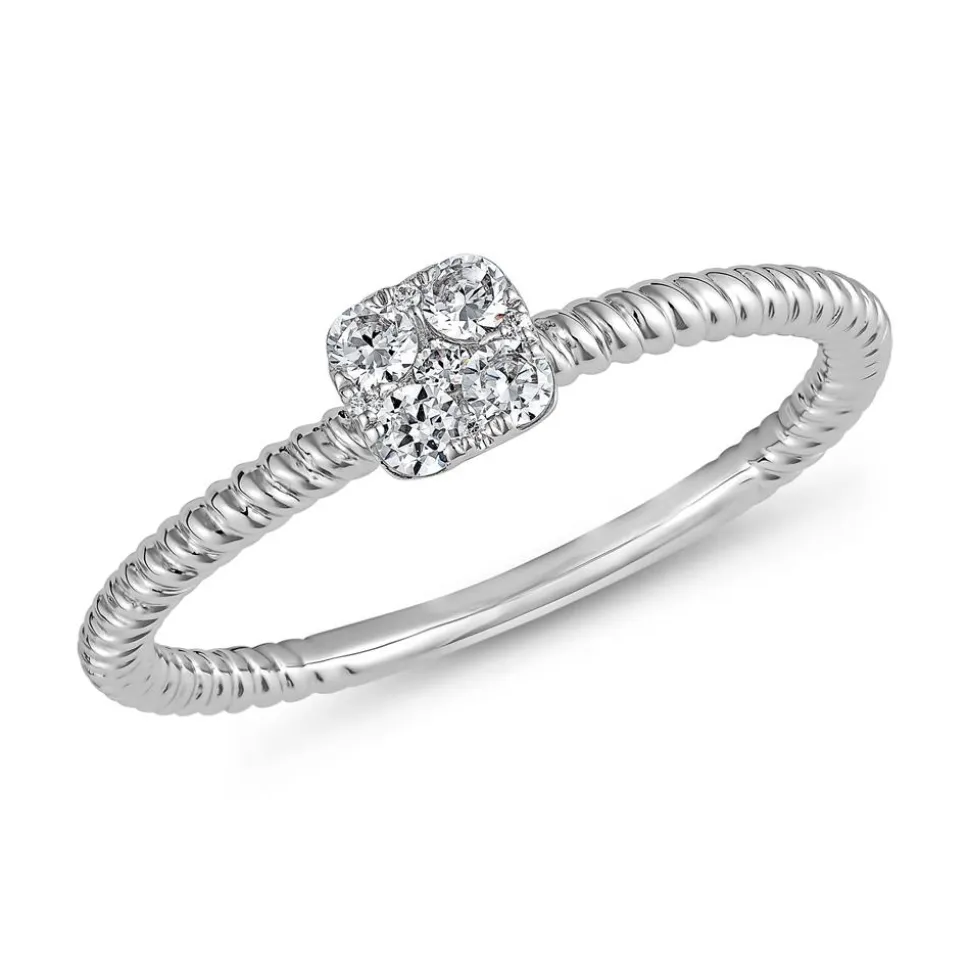 Ring aus Platin oder Weißgold mit lab grown Diamanten BDR0096LG-WSL