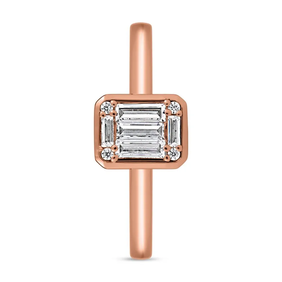Ring aus Roségold mit Diamanten, lab-grown BDR0037LG-RSL