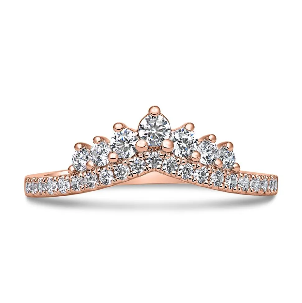 Ring aus Roségold mit lab grown Diamanten, gravierbar BDR0109LG-RSL