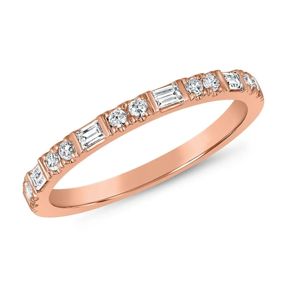 Ring aus Roségold mit lab grown Diamanten für Damen BDR0065LG-RSL