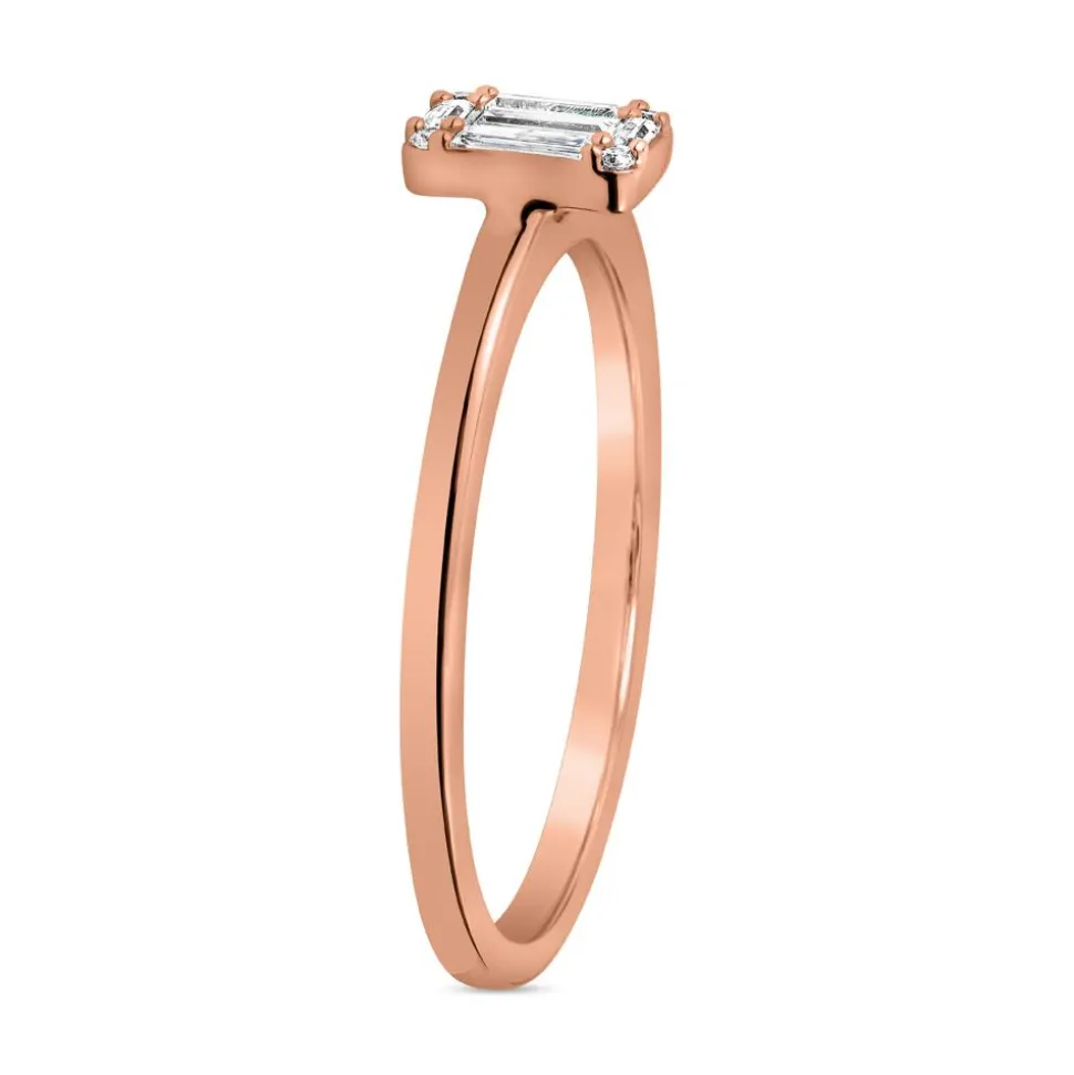 Ring aus Roségold mit laborgezüchteten Diamanten BDR0043LG-RSL
