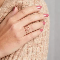 Ring Blüte für Damen aus Sterlingsilber, rosé LSR0054-R