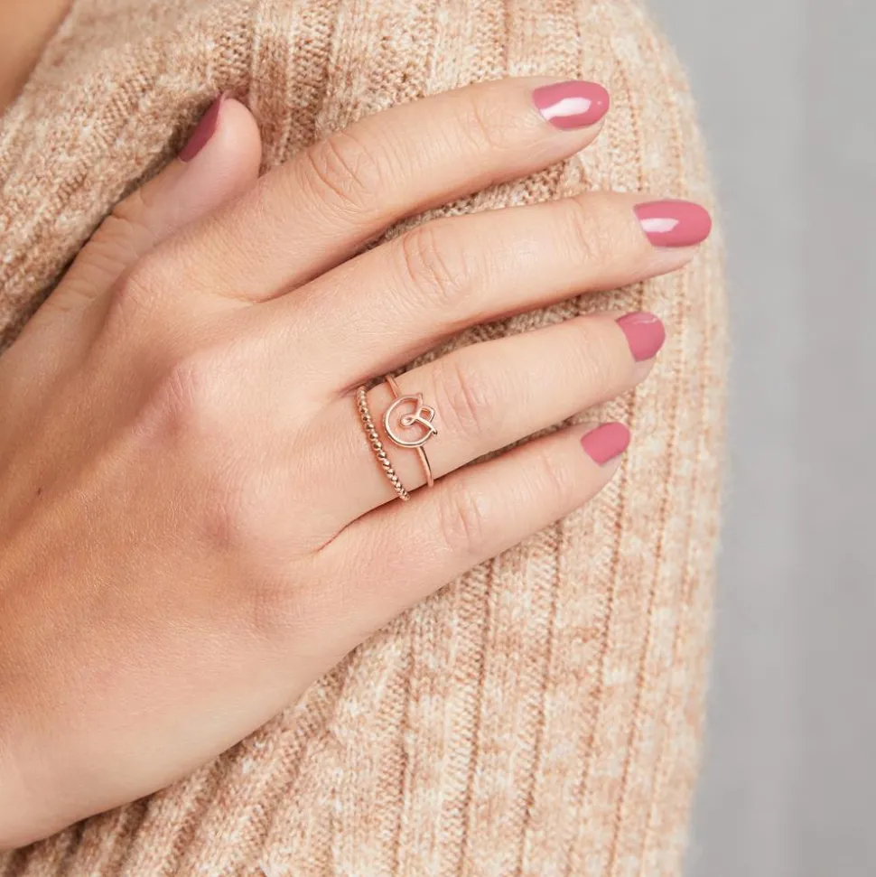 Ring Blüte für Damen aus Sterlingsilber, rosé LSR0054-R