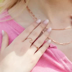 Ring Blätterranke aus 925er Silber rosévergoldet LSR0023