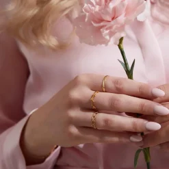 Ring Blätterranke aus vergoldetem 925er Silber LSR0022