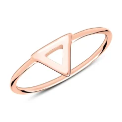 Ring Dreieck aus rosévergoldetem 925er Silber LSR0035