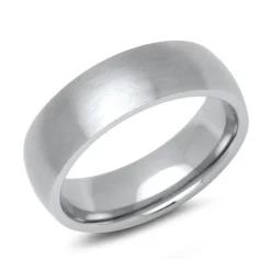 Ring Edelstahl matt rund 7mm Gravur möglich R9143SL