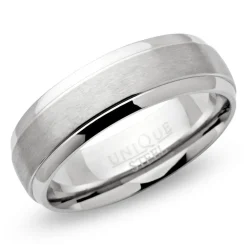 Ring Edelstahl matt rund 7mm Gravur möglich R9151SL