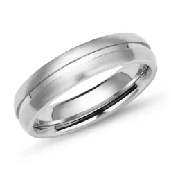 Ring Edelstahl matt rund 5mm Gravur möglich R9162SL