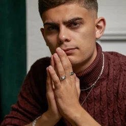 Ring Edelstahl matt rund 7mm Gravur möglich R9163SL