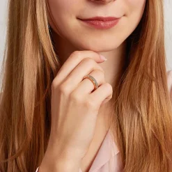 Ring Edelstahl teilvergoldet rosé Zirkonia R9215czSL