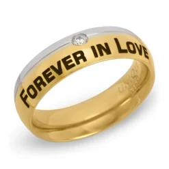 Ring Edelstahl vergoldet inkl. Lasergravur R9082czlge