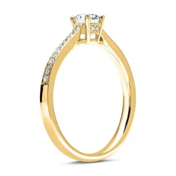 Ring 585er Gold mit Diamanten DR0134-SL-14K-G