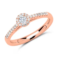 Ring 585er Roségold mit Diamanten DR0295SL-14KR
