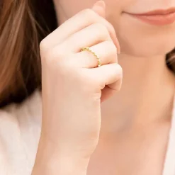 Ring 925er Silber vergoldet Zirkonia gravierbar SR0421SL