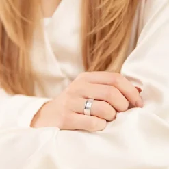 Ring 925er Silber Zirkonia inkl. Lasergravur R8547czlge