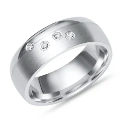 Ring 925er Silber Zirkonia inkl. Lasergravur R8547czlge