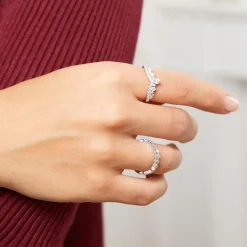 Ring 925er Sterlingsilber Zirkonia gravierbar SR0419SL