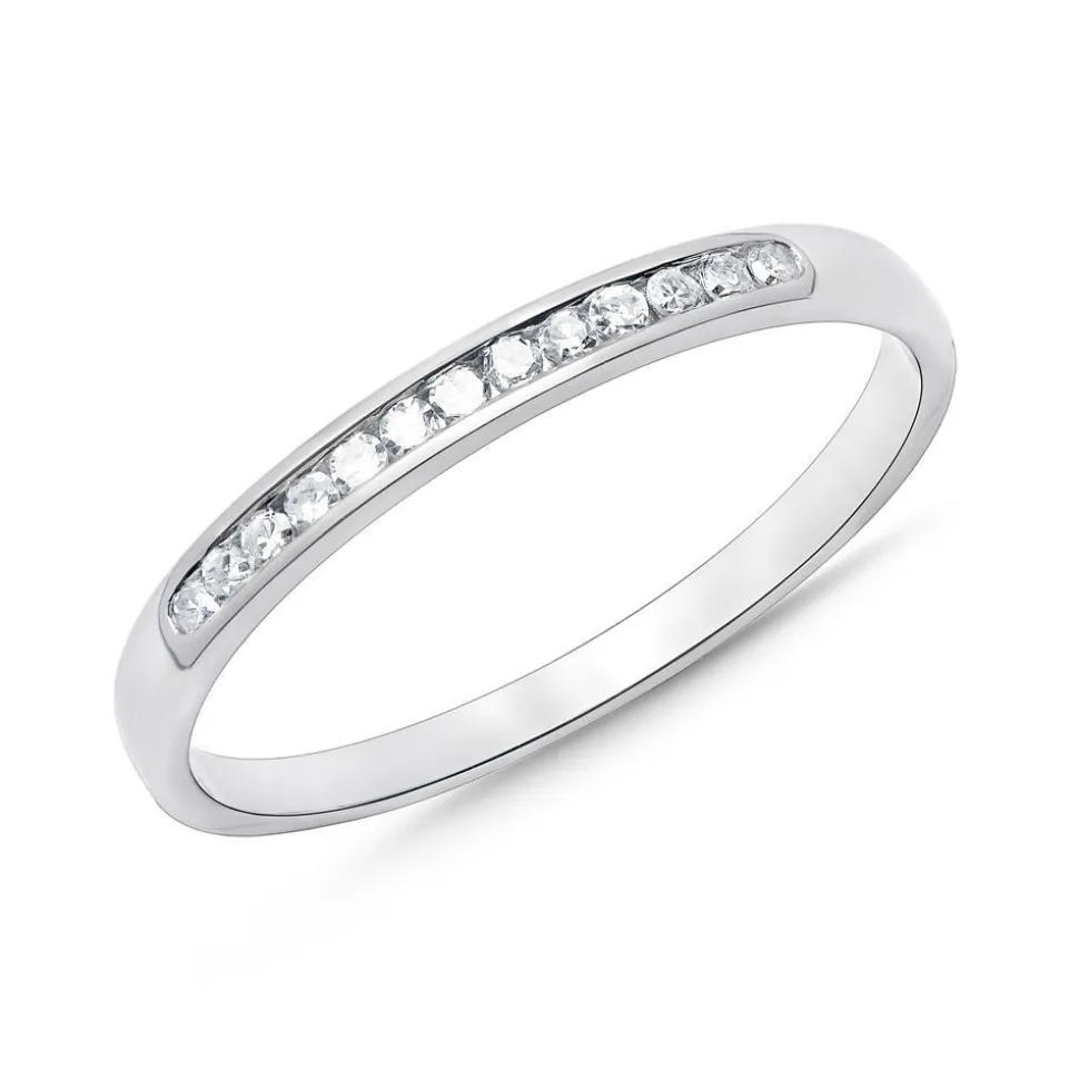 Ring 585er Weißgold mit 13 Diamanten 0,1105 ct. DR0221SL