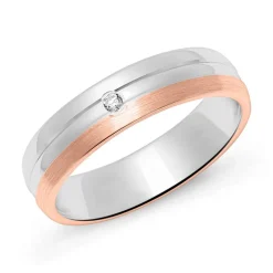 Ring für Damen aus Sterlingsilber, rosé mit Zirkonia R8605czSL