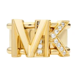 Ring für Damen aus vergoldetem Messing mit Zirkonia MKJ7836710