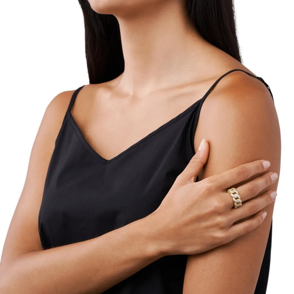 Ring für Damen aus vergoldetem 925er Silber, Zirkonia MKC1429AN710