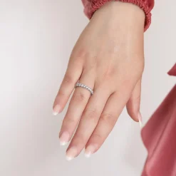 Ring für Damen mit Diamanten aus Weißgold oder Platin BDR0047-WSL