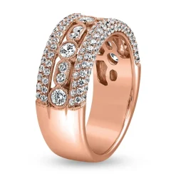Ring für Damen mit lab grown Brillanten, Roségold BDR0060LG-RSL