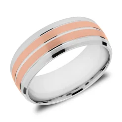 Ring für Herren aus 925er Silber rosévergoldet R8587SL